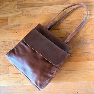 Orvis Brown Leather Shoulder Bag